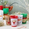 Sparkle and Bash 24 Pack Plastic Christmas Cups for Kids, 16oz Reusable Tumblers for Holiday Party Supplies, 4 Designs - 2 of 4