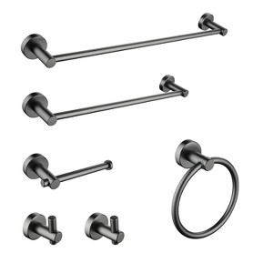 6 Piece Bathroom Towel Rack Set Wall Mount - 1 of 4
