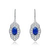 Guili Sterling Silver White Gold Plated Drop Earrings with Colored CZ, a classic jewelry piece that brings elegance and sparkle to any look - 3 of 3