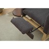 Modern Style Rocking Chair With Solid Wood Legs, Comfortable Armchair With Side Pockets Leisure Armchair With High Backrest Teddy Bear - 3 of 4