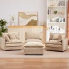 KWPZQEB 102" Modular Sectional Sofa, L Shaped Couch Set with Movable Ottoman, Chenille 3-Seater Cloud Couch with Throw Pillows for Living Room - 2 of 4