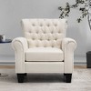 Crestlive Products Accent Chair Living Room Chair Fabric Tufted Armchair for Bedroom, Home Office - 2 of 4