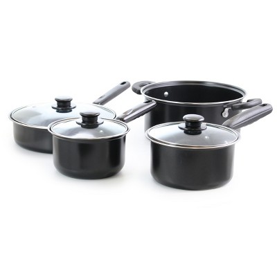 Blue Jean Chef 3-piece Stainless Steel Cookware Set, Hammered Finish :  Target