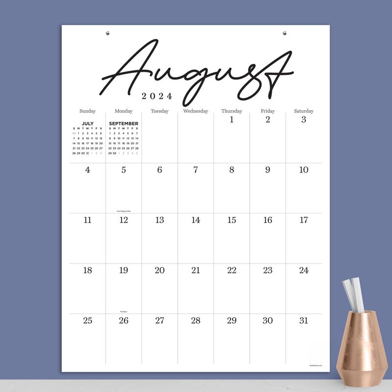 TF Publishing July 2024-June 2025 Monthly Wall Calendar 22&#34;x17&#34; Script, 2 of 5