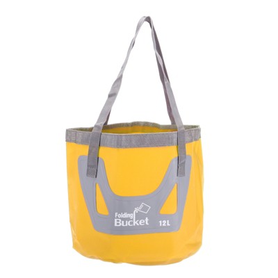Unique Bargains Outdoor Camping Fishing Portable Water Storage Collapsible Bucket 3.2 Gallon 12L