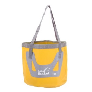 Unique Bargains Outdoor Camping Fishing Portable Water Storage Collapsible Bucket 3.2 Gallon 12L - 1 of 4