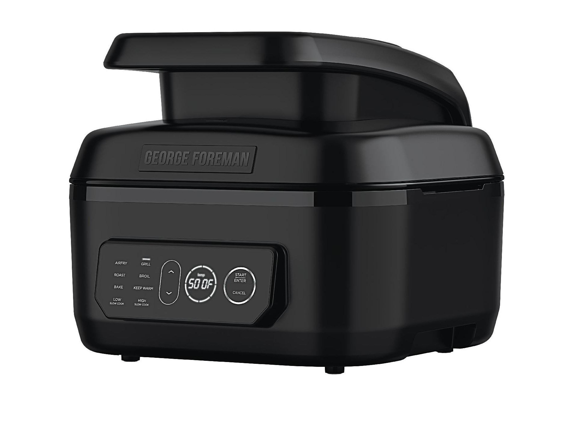 George Foreman Beyond Grill� 7-in-1 Electric Indoor Grill with Air Fry Technology, MCAFD800D, Black, Large
