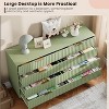 Fluted 6-Drawer Dresser 47.2" Wide - Deep Drawer Storage Cabinet, Modern Double Dresser & TV Stand for Bedroom to Kids Room - 4 of 4