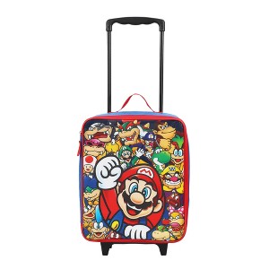 Super Mario Bros Character Group Shot 14" Youth Blue Pilot Case - 1 of 4