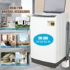 HOMDOX 20Lbs Portable Washing Machine, 2.8Cu.ft Full-Automatic Washer and Dryer Combo with LED Display, 10 Programs 8 Water Levels for Apt, Dorms, RV - 3 of 4