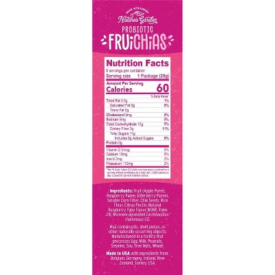 Nature's Garden Snacks Probiotic FruiChia Raspberry Fruit Snacks - 5.6oz/8ct