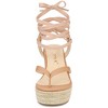 Allegra K Women's Platform Strappy Lace-up Flip Flops Wedge Sandals - 2 of 4