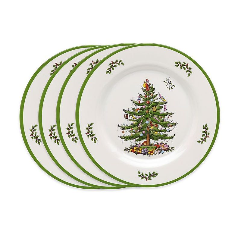 Spode Christmas Tree Melamine Dinner Plates, Set of 4 - 11 Inch, 4 of 8