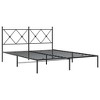 vidaXL Metal Bed Frame without Mattress with Headboard Black 59.1"x78.7" - 3 of 4