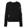 Women's Blackbird Ripped Sweatshirt Top Pullover - n:philanthropy - 2 of 2