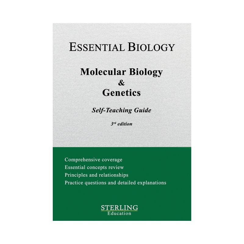 Molecular Biology & Genetics - (Essential Biology Self-Teaching Guides) by  Sterling Education (Paperback), 1 of 2