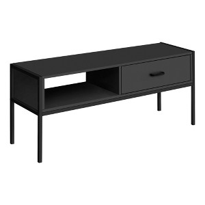 Monarch Specialties Tv Stand 48 Inch Console Media Entertainment Center Storage Drawer Living Room Bedroom Laminate Metal Black Contemporary Modern - 1 of 4