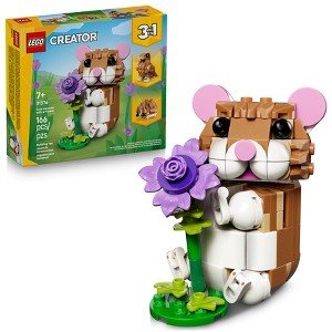 LEGO Creator 3 en 1 Lindo Hámster con una Flor 31376