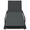 vidaXL Sun Lounger with Cushion Poly Rattan Gray - 2 of 4