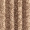Collections Etc Elegant Leaf Embroidered Rod Pocket Top Curtain Panel - 3 of 3