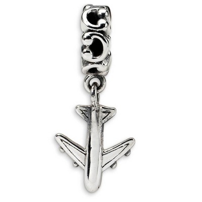 Black Bow Jewelry Sterling Silver Jetliner Dangle Bead Charm