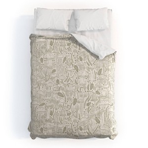 Deny Designs 2pc Twin/Twin XL Iveta Abolina Mushrooms Sage Comforter Bedding Set - 1 of 3