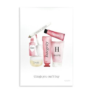 Stupell Industries Inspirational Words Fashion Cosmetics Things Cant Buy Quote Wall Plaque Art, 13" x 19" - 1 of 4