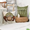 Velvet Happy Camper Camping Life Throw Pillow Covers 18x18 Set of 4, Gnome - 4 of 4