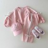 MyKids-USA Autumn Baby Kids Girls Casual Bows Tied Pullover And Pants Clothing Set - 2 of 4