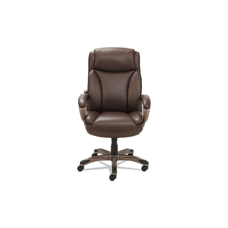Alera Alera Veon Series Executive High-Back Bonded Leather Chair, Supports Up to 275 lb, Brown Seat/Back, Bronze Base, 2 of 8