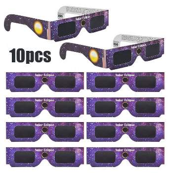 Link Solar Eclipse Glasses 2024| Safely Witness a Solar Phenomena with Family & Friends - 10 Pack