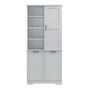 Akoasm 68 in. H Gray Bathroom Storage Cabinet with Doors and Drawers - 4 of 4