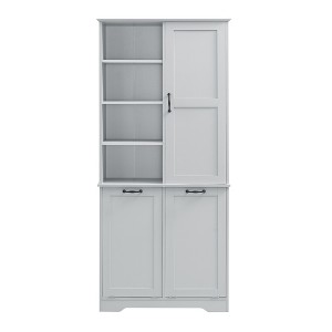 Chery Life Bathroom Storage Cabinet with Doors and Drawers, Tilt-Out Laundry Hamper, Multiple Storage Space, Freestanding Style - 1 of 4