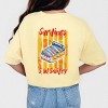 S.W. Smiley Sardines Can - Women's Garment Dyed Graphic T-Shirt - 3 of 4