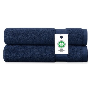 Delara 100% Organic Cotton Soft, Quick Dry & Ultra-Absorbent Hand Towel (Pack of 2) - 1 of 4