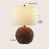 JONATHAN Y Camilo 21.5" Modern Coastal Woven Rattan Globe LED Table Lamp - 3 of 4