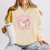 Cotton Tail Bunny Club Bubblegum - Women's Lightweight Garment Dyed Sweatshirt - 3 of 4