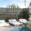 Wooakway 47" x 72" Black Metal Garden Trellis Privacy Screen Indoor Outdoor Room Divider Lattice Panel - 4 of 4