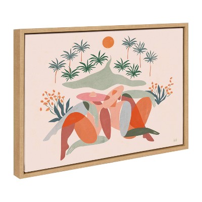 Summer Daze Abstract Canvas Print with Polystyrene Frame
