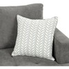HOMLUX 34.5"W Gray Chenille Accent Arm Chair with Throw Pillow - 4 of 4