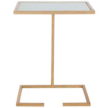 Neil Gold Leaf Accent Table - Gold/White Glass - Safavieh.