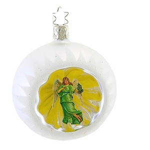 Inge Glas 3.5 Inch Heavenly Reflector Angel Christmas Tree Ornaments - 1 of 3