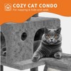 Large Cat Tree for Big Cats, Multi-Level Cat Tower for Indoor Cats, Scratching Post,Condo,Platforms,Cat Tunnel,Hammock,Feeding Station,Pet Play House - 4 of 4