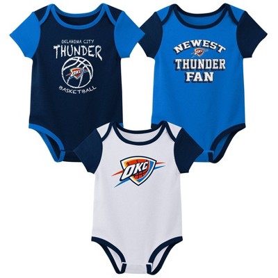 Image of NBA Oklahoma City Thunder Infant Boys' 3pk Bodysuit Set - 12M