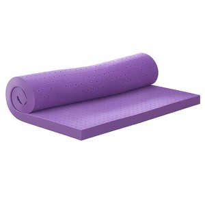 Itopfox Gel Memory Foam Mattress Topper with Ventilation for Pressure Relief, Breathable CertiPUR-US Certified Bed Topper - 1 of 4