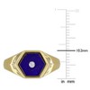 EVERLY JEWELRY |Yellow Silver Fashion Ring with Diamond and Multiple color gemstone Options. - 4 of 4