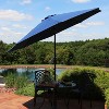 Sunnydaze Outdoor Aluminum Patio Umbrella with Fade-Resistant Canopy and Auto Tilt and Crank - 9' - Navy Blue - 4 of 4