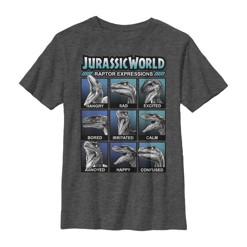 Boy's Jurassic World Velociraptor Expressions T-Shirt, 1 of 5