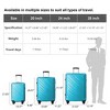 MAYEERTY 3-Piece Luggage Sets, Suitcase with Wheels, Hardside Suitcase with Spinner Wheels and Scratch-Resistant Surface, Blue - 20", 24", 28" - 3 of 4