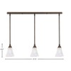 Toltec Lighting Any 3 - Light Chandelier in  Bronze with 5.5" Fluted Italian Ice Shade - 2 of 2